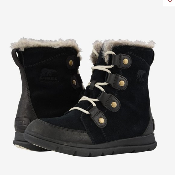 NWOT SOREL Explorer Joan Boot, Black Size 5 - Warm & Cozy! - Picture 1 of 15